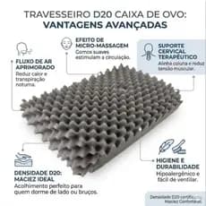 Travesseiro Casca de Ovo Conforto Anti-escaras Caixa de ovo alivio de pressão altura media