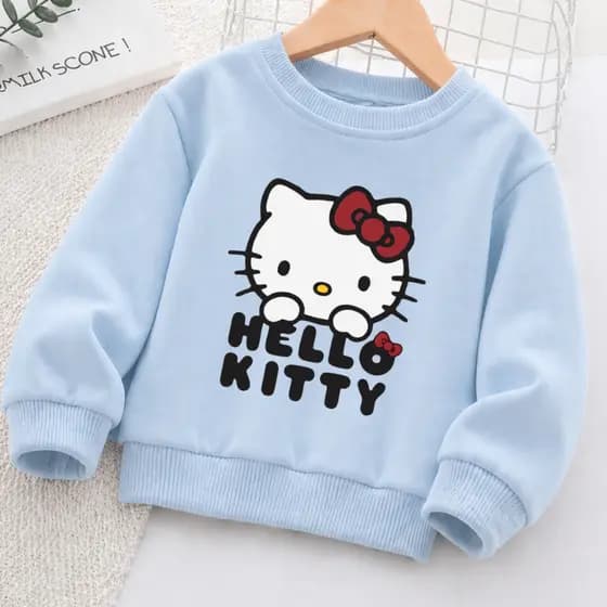 Moletom Infantil Hello Kitty Blusa de frio Estilosa Flanelado Blogueirinha