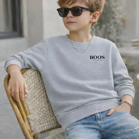 Moletom Infantil Masculino Casual Flanelado Básico Luxo 02 ao 12
