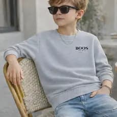 Moletom Infantil Masculino Casual Flanelado Básico Luxo 02 ao 12