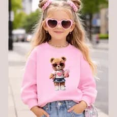 Moletom Infantil Flanelado Sem Capuz Urso Verão Delicado