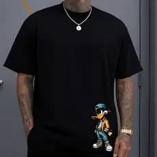 Camiseta Masculina Estilo Street Moda Jovem Estampada