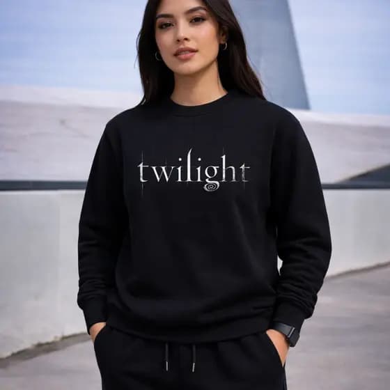 Moletom Careca Twilight Minimalista Blusa de Frio Crepúsculo Feminina Estilosa Básica Inverno