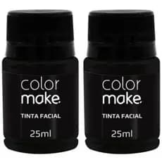 Kit Tinta Liquida Facial Colormake 35ml C/ 2 (pretos) - ENVIO IMEDIATO