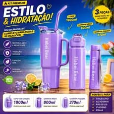 Kit 3 Garrafas Academia Água Squeeze Esportiva Fitness BPA Free Portátil