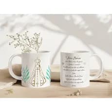 Caneca Xícara Nossa Senhora Aparecida Católica Mãe Padroeira do Brasil Nossa Senhora Personalizada OFERTA RELÂMPAGO!