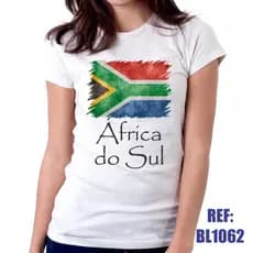 Camiseta Camisa Baby Look África do Sul Envio Imediato Premium