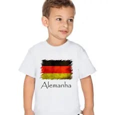 Camiseta Camisa Infantil Alemanha País Bandeira Envio Imediato Premium