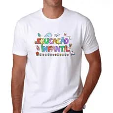 Camiseta Camisa Estampada  educação infantil escola professor creche professora aee pedagogia 100% Algodão - Envio Rapid
