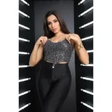 Croped Top corselet Blusinha Feminina com bojo
