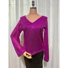 Blusa Paite feminina tudo forrado no transparente fica elegante na corpo