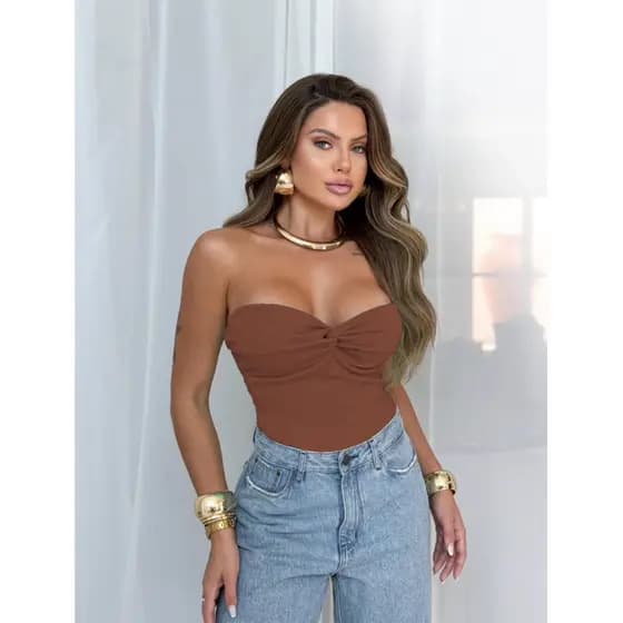 CROPPED FEMININA  TECIDO  RIBANA  NOCINO TOP TOMARA QUE CAIA MODA BLOGUEIRA Tecidos Ribana