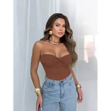 CROPPED FEMININA  TECIDO  RIBANA  NOCINO TOP TOMARA QUE CAIA MODA BLOGUEIRA Tecidos Ribana