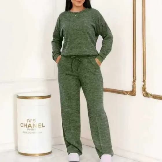 CONJUNTO  Feminino Ribi canelada blusa e pantalona