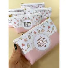 Necessaires Personalizadas dia da mulher Brinde Corporativo | Mimo cliente lembrancinha | Fazemos com Logo e Frase