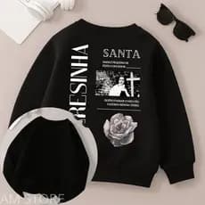 moletom blusa de frio gola careca estampada caotolica santa teresinha nada é pequeno