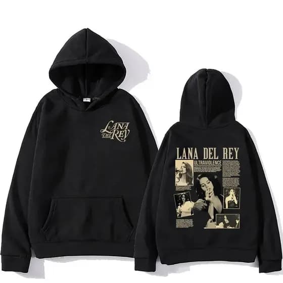 Moletom Blusa De Frio Lana Del Rey Ultraviolence Album Unissex Frente e Costas frio