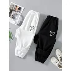 Calça Moletom Feminina Flanelada Estampada Heart Escolha Sua Cor