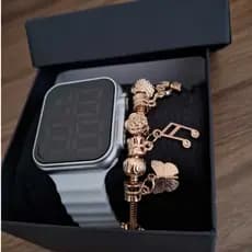 Relógio Feminino E Masculino Digital Led Com Pulseira Em Silicone Da Moda