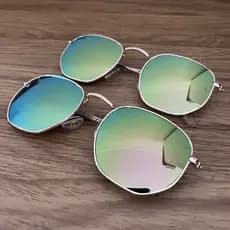 Óculos De Sol Retrô Hexagonal Masculino e Feminino Com Proteção UV400 Armação de Metal