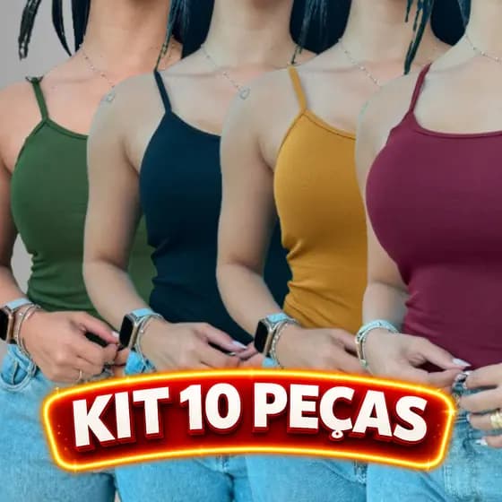 KIT COM 10 REGATAS  E KIT COM 5 REGATAS FEMININAS ALCINHA SUPER MARCIAS-*CORES NO CHAT*