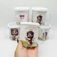 Lembrancinha Jesus meu melhor amigo Caneca Personalizada Brinde 5, 10, 15, 20 unidades