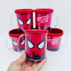 Lembrancinha Homem aranha | fazemos todos os temas – caneca personalizada brinde para Festa Infantil