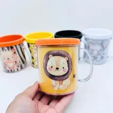 Lembrancinha Personalizada Tema Safari Bichinhos Caneca acrílica para foto kits 20-30-40 unidades