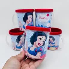 Lembrancinha Branca de neve e sete anões – caneca personalizada brinde para Festa Infantil