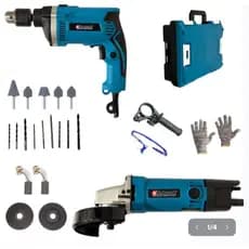 Kit Furadeira + Esmerilhadeira Profissional 900W – Alta Potência e Desempenho