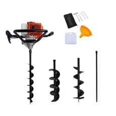 PERFURADOR DE SOLO A GASOLINA 75CC C/ 3 BROCAS E EXTENSOR NK-EA65-PRO
