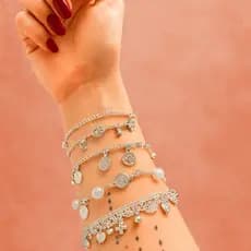 KIT PULSEIRAS SORTIDAS BANHADA A PRATA OU DOURADAS 925 FEMININO