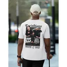 2026 Nova Novo Camiseta Estampada Unissex Timão Corinthians SCCP 1910 Algodão Jogador Yuri Alberto