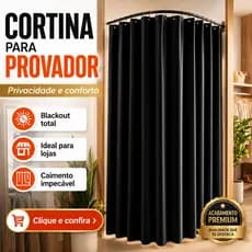 Cortina Para Provador Tecido Premium 2.80mx2.10m Blackout Loja Privacidade Total Extra Grande