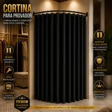 Cortina Blackout Extra G 2.80mx2.10m Para Provador Arco Ou L Privacidade Total Loja Chique