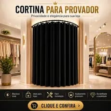 Cortina Para Provador De Loja Blackout 2,80x2,10 Tecido Premium Privacidade Cliente Loja Organizada