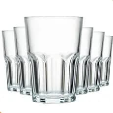 Jogo De Copos Em Vidro Kit Cozinha Água Suco Drink Refrigerante 350ml Mesa Posta Casa Nova