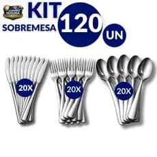 Kit Talheres Sobremesa Aço Inox Qualidade Premium Garfo Faca Colher Profissional Durável Restaurante