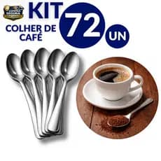 COLHER DE CAFÉ EM AÇO INOX DURÁVEL FÁCIL LIMPEZA ALTA QUALIDADE USO DIÁRIO TALHERES COZINHA
