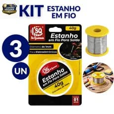 Fio de Estanho para Solda 40g Uso Eletrônico Alta Precisão Reparos Solda Perfeita Doméstico