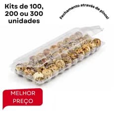 Embalagem Para 30 Ovos De Codorna 100/200/300 Unidades Cartela Caixa P/ Ovos