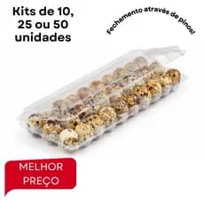 Embalagem Para 30 Ovos De Codorna 10/25/50 Unidades Cartela Caixa P/ Ovos