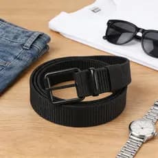 Cinto de Lona Perfurado New Tactics - Unissex com Fivela de Pino Ajustável para Jeans e Esportes ao Ar Livre