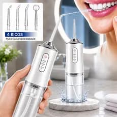 Irrigador Oral Portátil Fio Dental Elétrico 220ML 3 Modos Recarregável Limpeza Profunda Dental