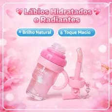 Gloss Oil Cappuccino com Canudo – Brilho Intenso, Efeito Lábios Volumosos, Tendência 2025