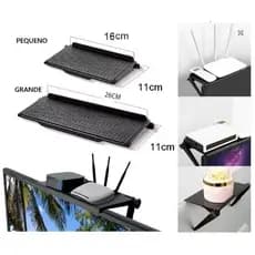 Prateleira Tela de TV, Suporte para Monitor, tela de mesa, organizador de TV Rack para escritório