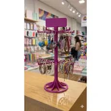 Expositor de Chaveiros e Acessórios Giratório – Organizador Prático e Elegante