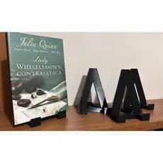 Kit 4 Suporte para Livros Expositor Display Porta Livro Vitrine preto