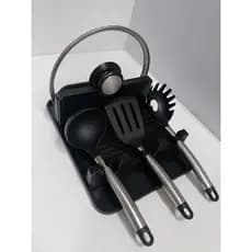 Suporte Porta Tampa de Panela e Utensílios Organizador de Cozinha preto grande