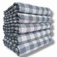 10 PANOs DE CHÃO LIMPEZA XADREZ AZUL GRANDE PANÃO 68X45 CM